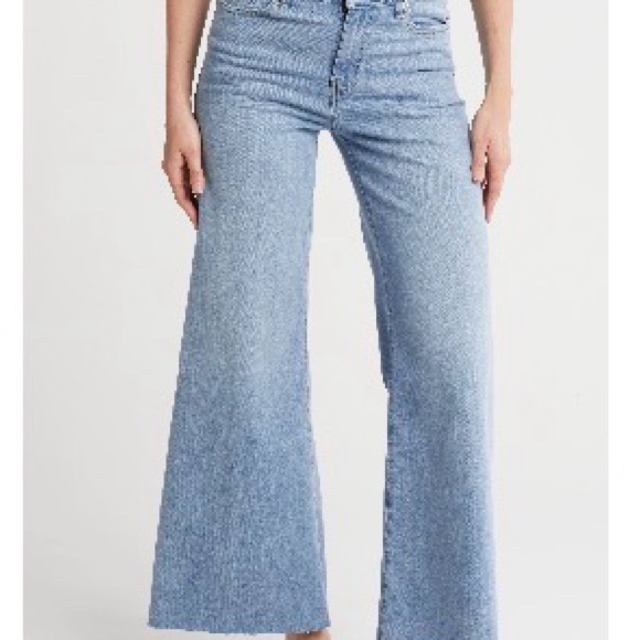 Frame Palazzo Crop Cutoff Jeans Wilson Raw After Size 26 - Picture 4 of 5